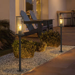 Ray Metal Cylindrical Lantern Shaped Solar Outdoor Path Light - Lamp Outdoor