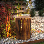 Ray Natural Column Wood Outdoor Floor Lamp Table - Lamp Outdoor