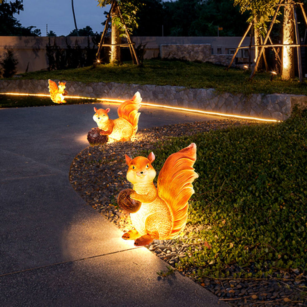 Aria Decorative Squirrel Solar Resin Outdoor Light - Letslighting
