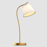 Gilda Gooseneck Cone Fabric Metal Desk Lamp - Lamp Outdoor