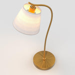 Gilda Gooseneck Cone Fabric Metal Desk Lamp - Lamp Outdoor