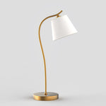 Gilda Gooseneck Cone Fabric Metal Desk Lamp - Lamp Outdoor