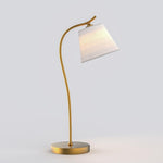 Gilda Gooseneck Cone Fabric Metal Desk Lamp - Lamp Outdoor