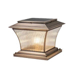 Heritage-style post lantern with ribbed glass creating elegant illumination for outdoor spaces