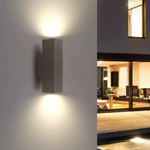Ray Minimalist Square LED Outdoor Wall Lamp Cement Garden Corridor Balcony - Letslighting
