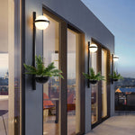 Valentina Modern Globe Metal Acrylic Solar Outdoor Wall Lamp Plant Pot - Letslighting