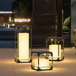 Ray Simple Cube Cuboid Outdoor Floor Lamp Hardwired Solar - Lamp Outdoor