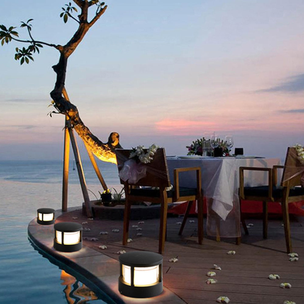 Ray Modern Metal Cylindrical Outdoor Bollard Light - Lamp Outdoor