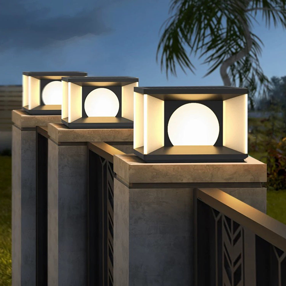 Aria Modern Square Metal Outdoor Light Post - Letslighting