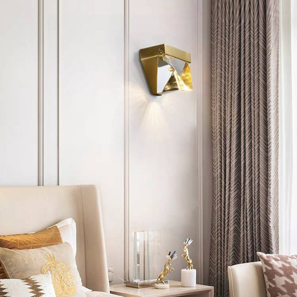 Ray Waterproof Diamond Shape Metal Crystal Outdoor Wall Lamp - Lamp Outdoor