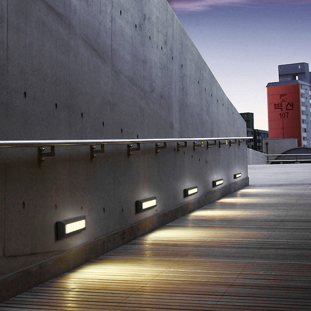 Ray Rectangular Outdoor Deck & Step Light, 2 Color, 9.1"x3.1" - Lamp Outdoor