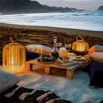 Ritta Lantern Bamboo Acrylic Outdoor Floor Lamp - Lamp Outdoor