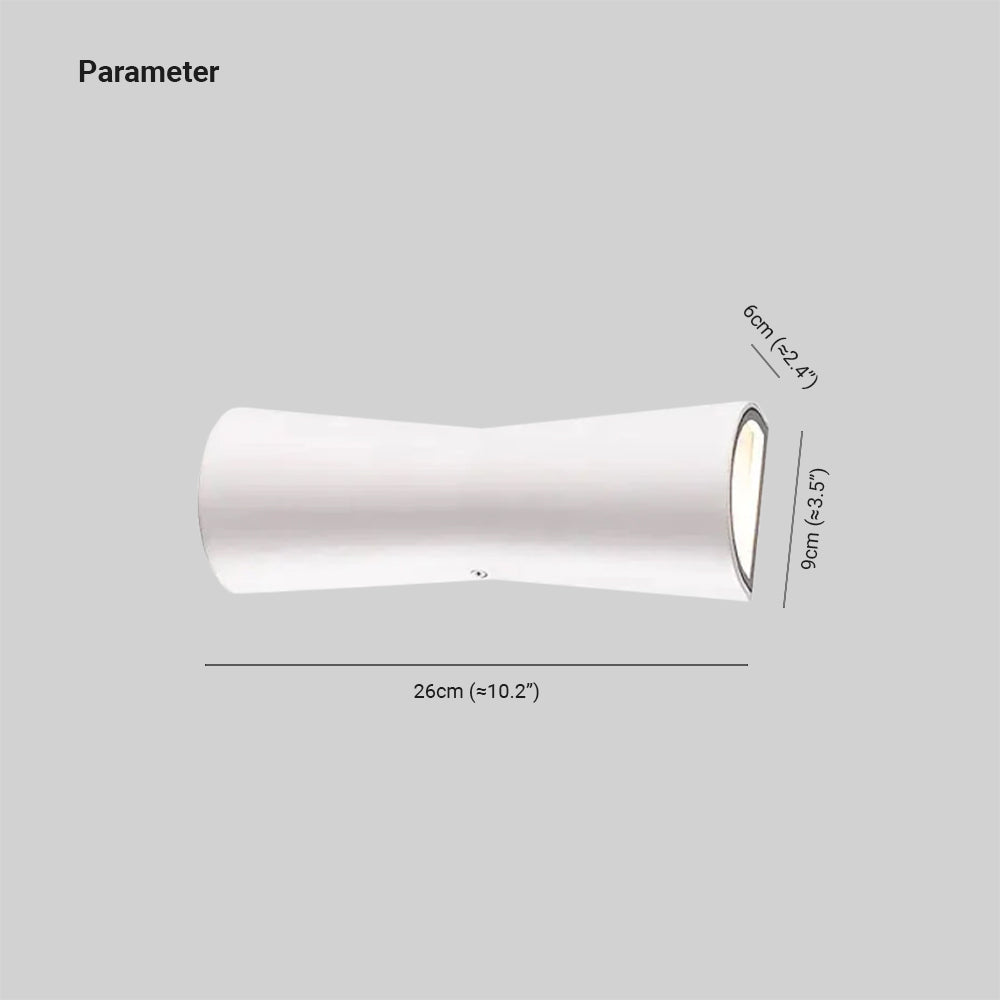 Ray Minimalist Torch LED Outdoor Wall Lamp Metal Garden Corridor Terrace - Letslighting