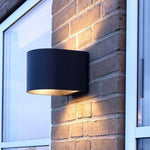 Ray Modern Cylinder Metal Outdoor Wall Lamp, Balck - Lamp Outdoor