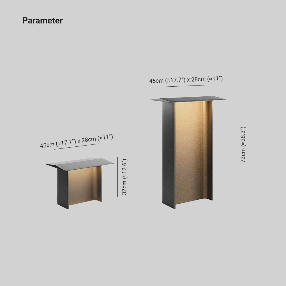 Ray Modern Metal Rectangular Solar Outdoor Path Light - Lamp Outdoor
