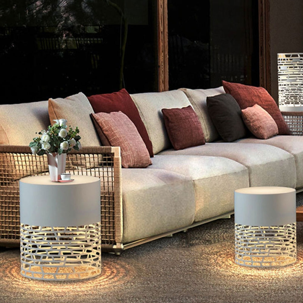 Ray Modern Metal Cylindrical Hollow Outdoor Path Light - Lamp Outdoor