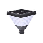 1-Light Black 98-In/118-In Solar LED Square Post Street Light - Lamp Outdoor