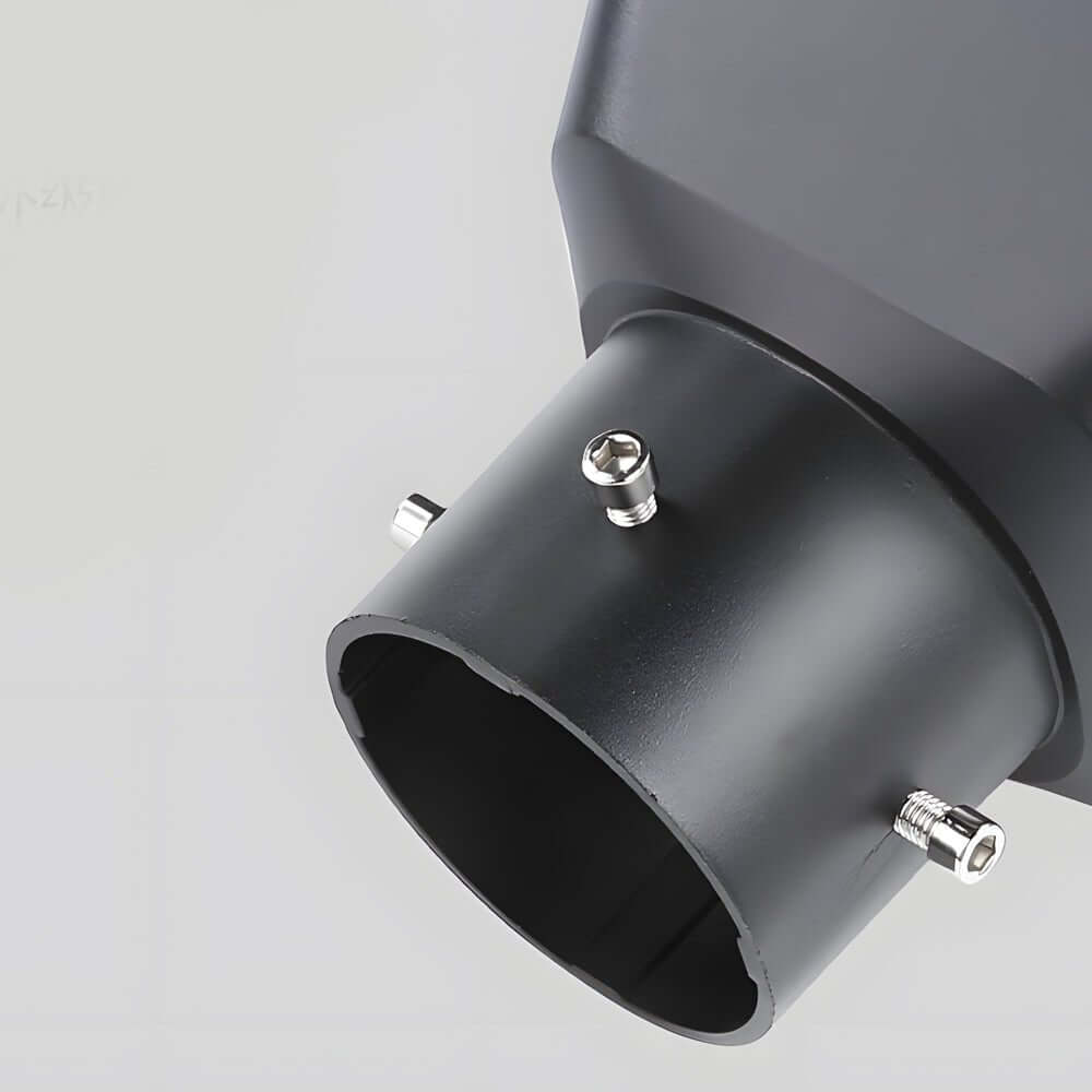 1-Light Black 98-In/118-In Solar LED Square Post Street Light - Lamp Outdoor
