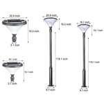 1-Light Black Outdoor LED Solar Lamp Post and Pole Street Light - Lamp Outdoor