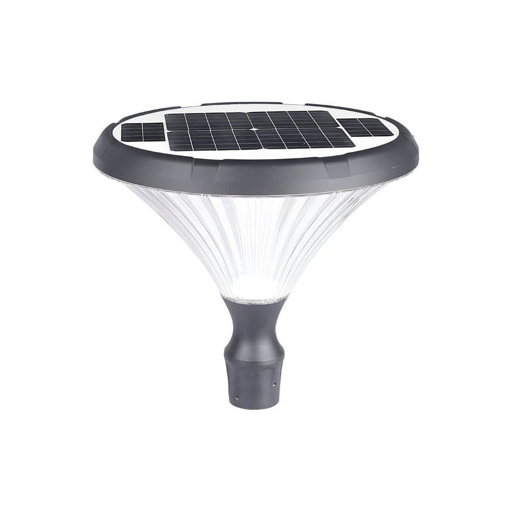 1 - Light Black Outdoor LED Solar Lamp Post and Pole Street Light