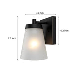 1-Light Glass Waterproof Sensor Outdoor Wall Sconce - Lamp Outdoor