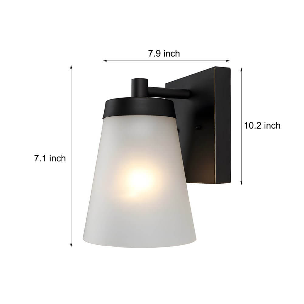 1-Light Glass Waterproof Sensor Outdoor Wall Sconce - Lamp Outdoor