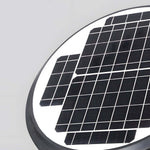 1-Light Round Solar LED Outdoor Lamp Post in Black - Lamp Outdoor