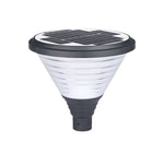 1-Light Round Solar LED Outdoor Lamp Post in Black - Lamp Outdoor