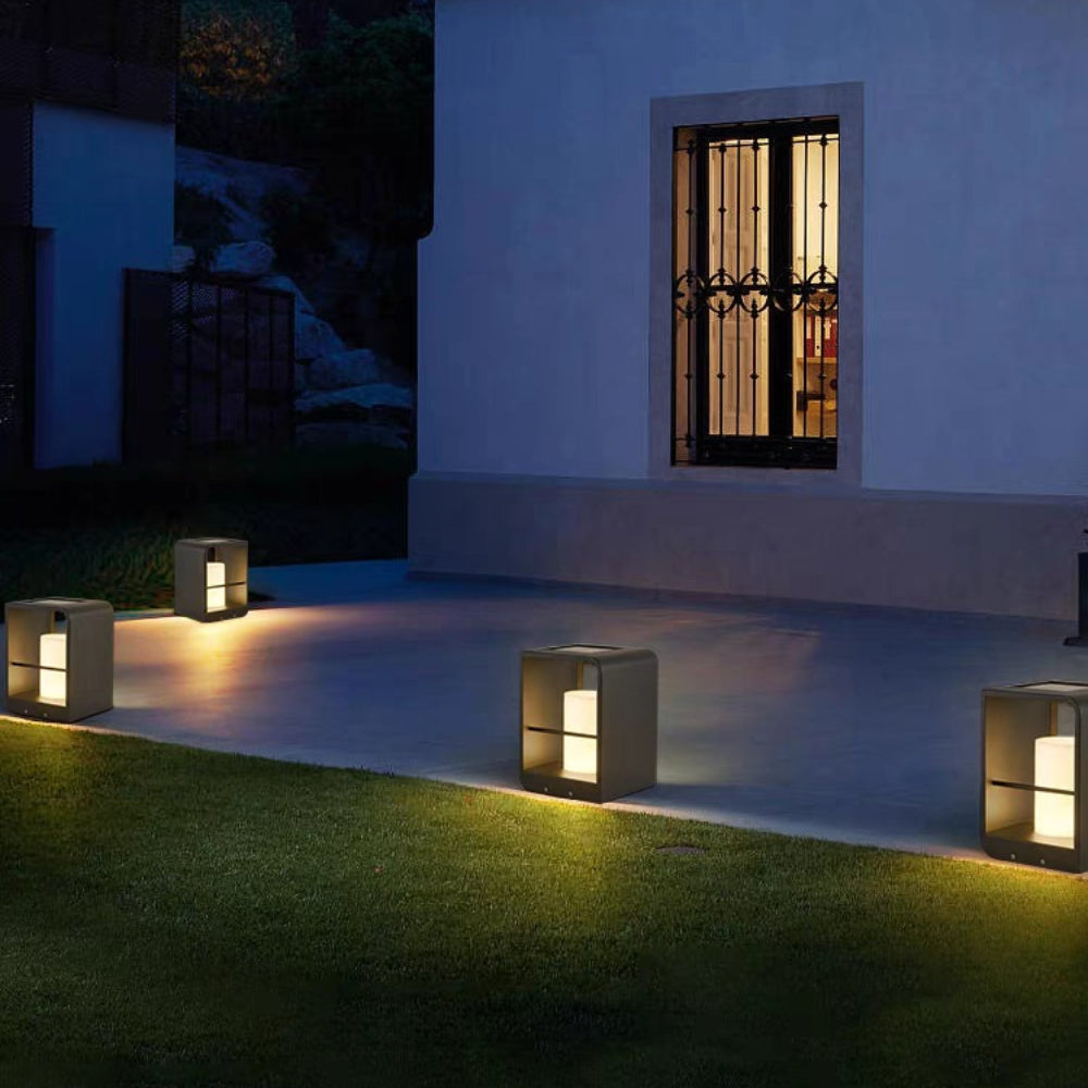 Ray Minimalist Cuboid Candle Outdoor Floor Lamp Garden - Lamp Outdoor