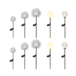 10-Piece Solar Dandelion Pathway Lights LED Outdoor Garden Lighting Set - Lamp Outdoor