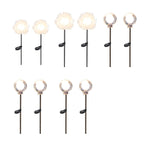 10 - Piece Solar Dandelion Pathway Lights LED Outdoor Garden Lighting Set