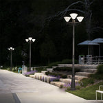 102-Inch Black Outdoor Street Light with 3-Light Post Lamp and Pole - Lamp Outdoor