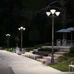 102 - Inch Black Outdoor Street Light with 3 - Light Post Lamp and Pole