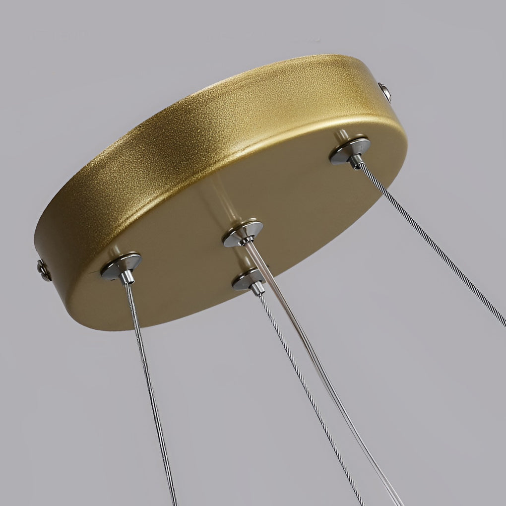 Circular Pleated 3 Step Dimming Light LED Nordic Ceiling Light Chandeliers - Lamp Outdoor