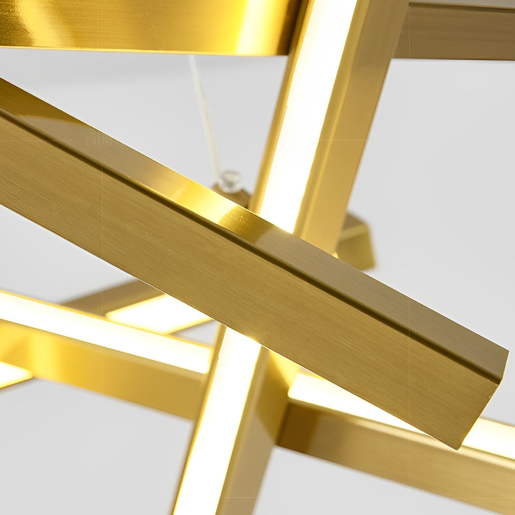 Amber Modern LED Metal Sputnik Chandelier - Lamp Outdoor