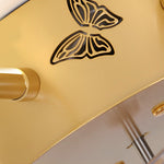 Round Flower Cage LED Dimmable with Remote Bladeless Ceiling Fans Lamp - Lamp Outdoor