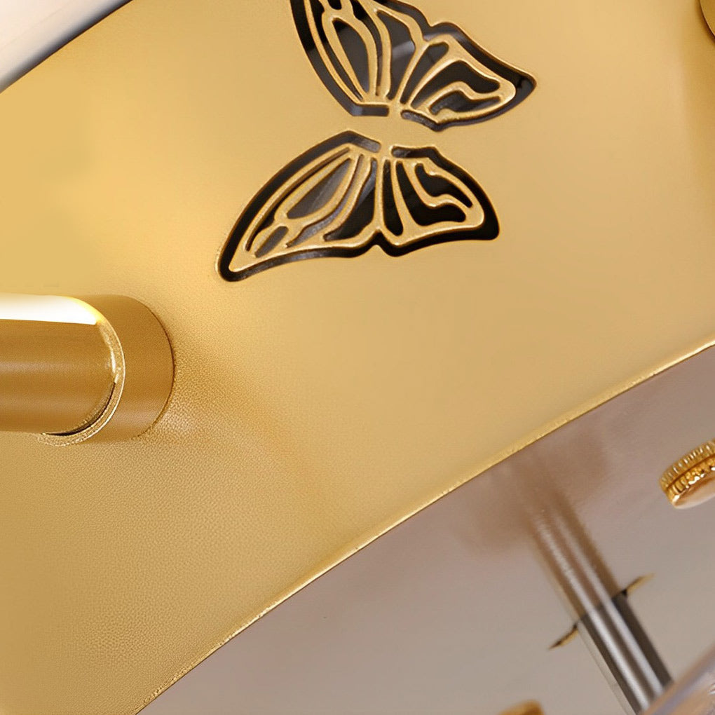 Round Flower Cage LED Dimmable with Remote Bladeless Ceiling Fans Lamp - Lamp Outdoor