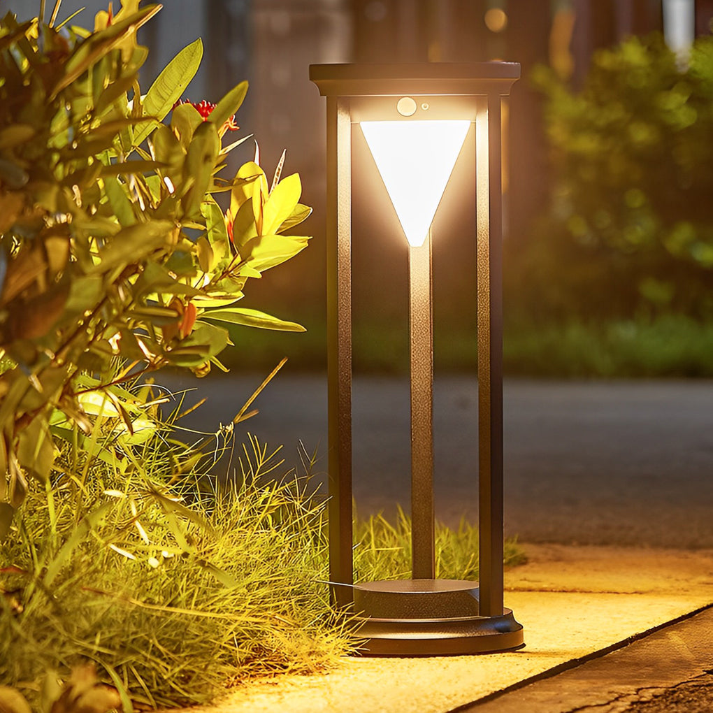 Waterproof 3 Step Dimming LED Motion Sensor Outdoor Solar Path Lights - Dazuma
