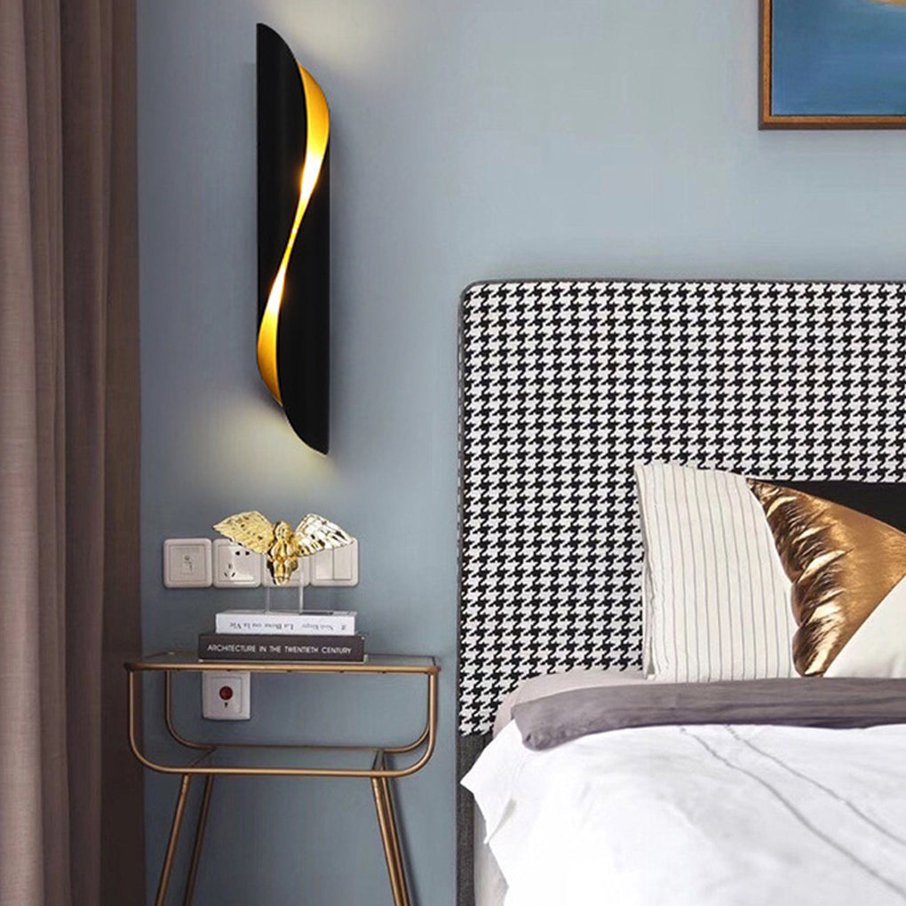 Nordic Unique Arc Background Wall Bedside Industrial Style Wall Lamp - Lamp Outdoor