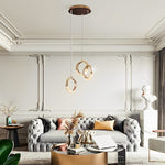 Ring Shaped LED Electroplated Metal Modern Pendant Light Hanging Lamp - Lamp Outdoor