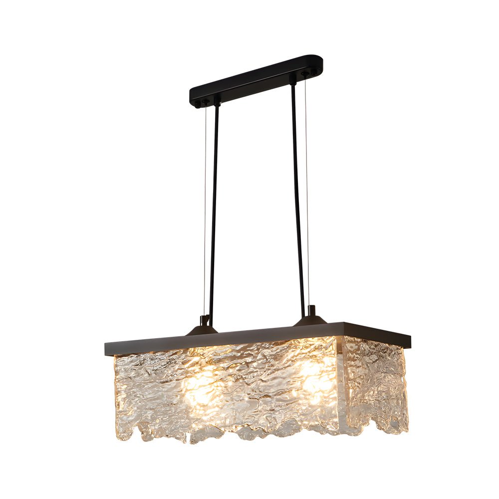 1/2-Light Glass 3 Step Dimming Chandelier Dining Room Light Fixtures - Lamp Outdoor