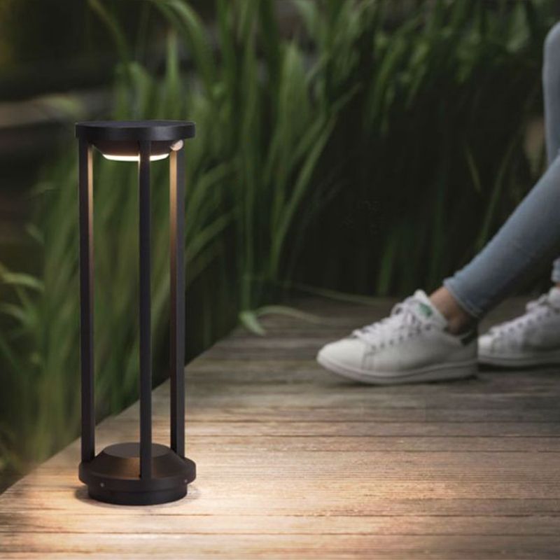 Ray Modern Metal Cylindrical Hollow Outdoor Bollard Light - Lamp Outdoor