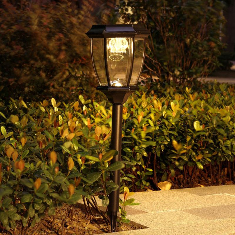 Ray Vintage Lantern Solar Outdoor Path Light Bronze - Lamp Outdoor