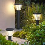 Ray Modern Metal Cone Shade Solar Outdoor Bollard Light - Lamp Outdoor