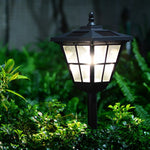 Ray Modern Lantern Shaped Metal Solar Outdoor Bollard Light - Lamp Outdoor