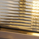 Ray Modern Rectangular Metal Outdoor Solar Lamp Brass Bronze - Letslighting