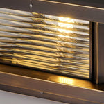 Ray Modern Rectangular Metal Outdoor Solar Lamp Brass Bronze - Letslighting