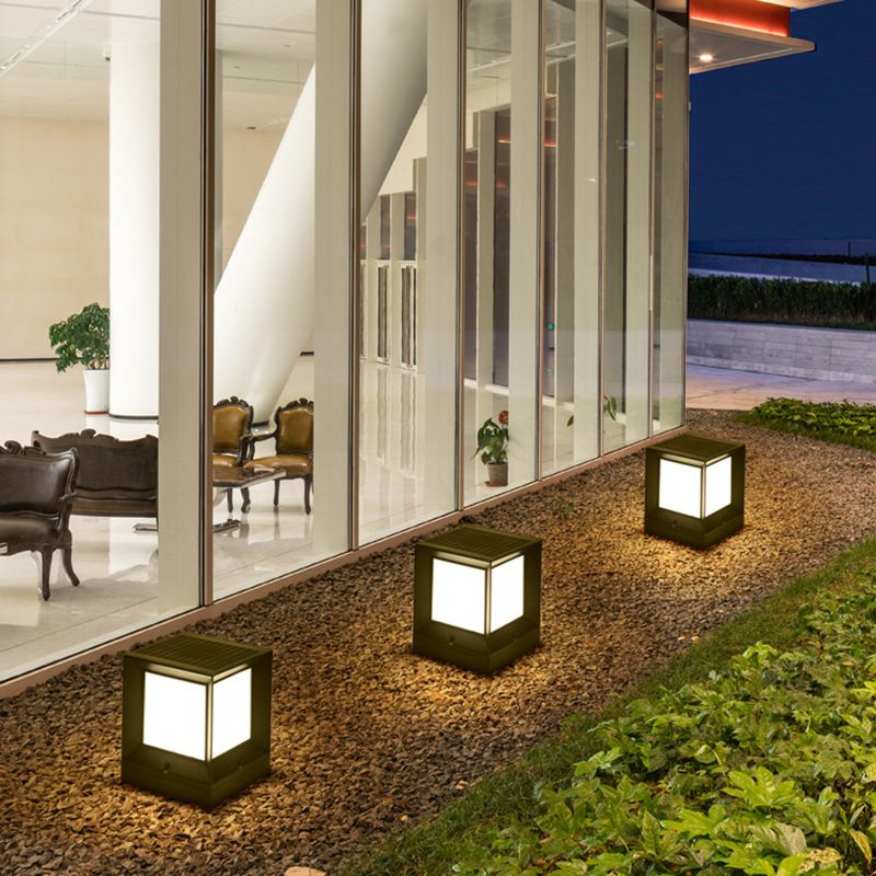 Ray Modern Simple Rectangle Metal Outdoor Floor Lamp - Letslighting