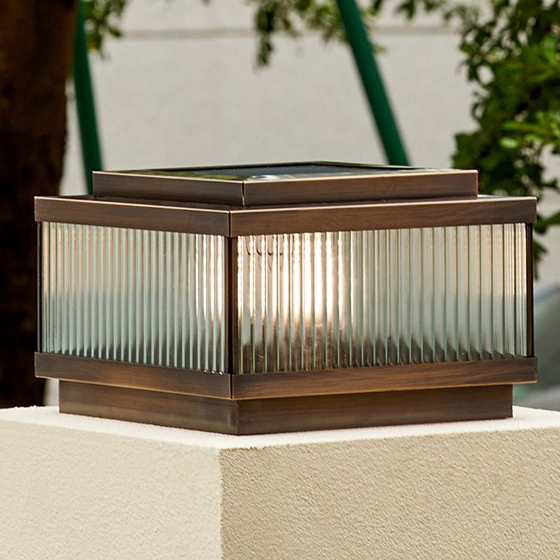 Ray Modern Rectangular Metal Outdoor Floor Lamp - Letslighting