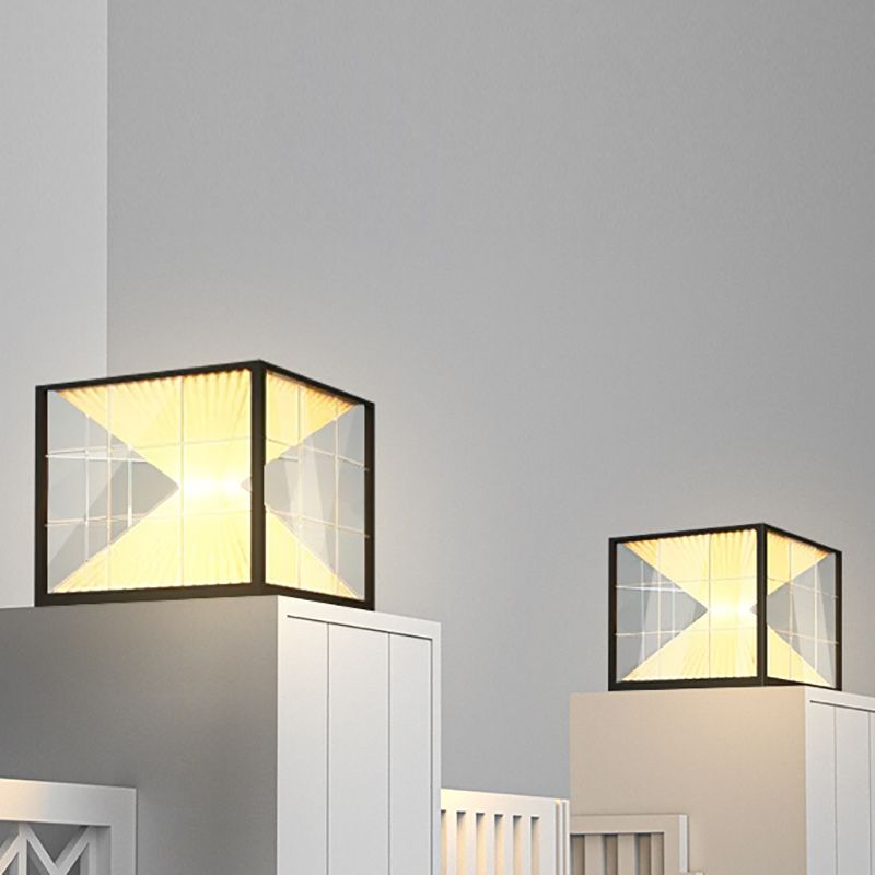 Ray Modern Pyramid Shape Metal Outdoor Floor Lamp - Lamp Outdoor